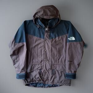 Vintage North Face Parka Jacket Medium Brown Black Gore Tex Full Zip Outerwear